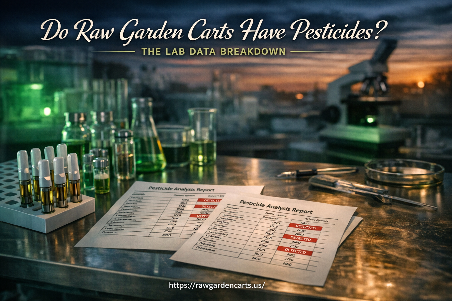 Do Raw Garden Carts Have Pesticides? The Lab Data Breakdown